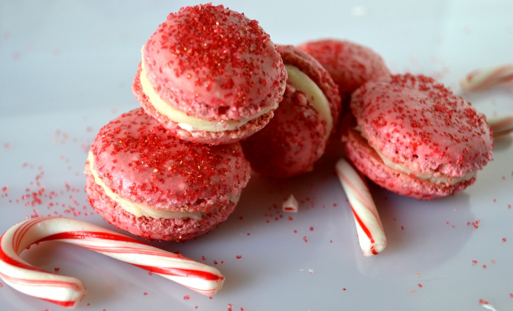 Festive Peppermint Macarons