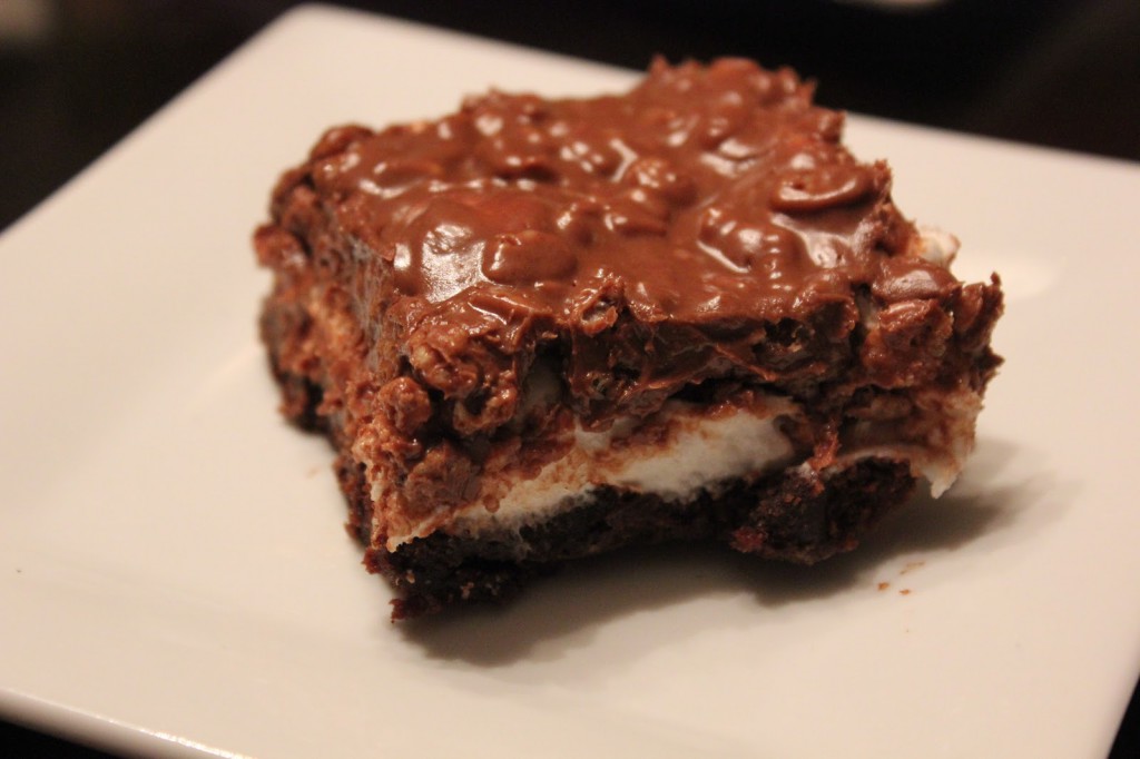 Marshmallow Crunch Brownie Bars